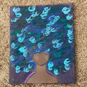 Abstract Blue and Purple Girl
